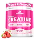 LanranBee Creatine HMB pentru femei 5g Micronized Creatină Pulbere monohidrat cu Colagen Pre Antrenament Suplimentul pentru suport muscular Energie & rezistenta Zahăr gratuit, Aroma de afine 30 Serviri