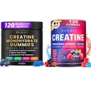 Creatin Monohidrat Gume pentru bărbați și femei, 9000MG Creatine Gume de zahăr - BCAA 2:1, B12 B6 pentru Boost Putere, Focus & Endurance, Vegan, Non-GMO