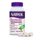 Natrol Melatonina 10mg comprimate rapid dizolvare - Aroma de menta, 60 Conte, Sleep Support, Distilare rapida Melatonina pentru adulti, 60 de zile de aprovizionare
