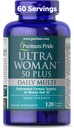 Puritan's Pride Ultra Woman 50 Plus High Potency Performance Time Release Daily Multivitamin with Zinc, Dietary Supplement for Healthy Aging & Cellular Energy Production, 2 Month Supply, 120 Count
