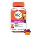 Alinierea Dualbiotic, Prebiotice și Probiotice pentru Femei și Bărbați, Probiotice pentru Sănătate Digestivă, Prebiotice Ajutor Nourish Bacterii bune, Aroma de fructe naturale, 90 Gume Probiotice (Packing May Vary)