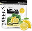 Curat simplu Mănâncă Super Greens Pulbere, Verzi arostat natural pulbere cu Chlorella, Spirulina, Superfoods & Prebiotic Fiber, Fără Ingrediente artificiale, Gluten gratuit, Aroma de lămâie dulce, 30 Serviri