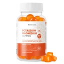 BionerLab Gume de magneziu potasic cu vitamina D3 B6 C - Absorbție ridicată Potasiu 99mg Glicinat de magneziu 250mg Suplimente masticabile pentru femei Adulți Bărbați Copii