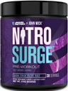 Fabrica Jacked X John Wick - Nitrosurge Wick Pre Workout Supliment - Energie intensa, Battle-Ready Focus, angajament de neoprit, și Sheer Will - 30 Serviri, Baba Yaga Blue Raz