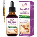 Melatonina picaturi naturale de calmare, suport care se încadrează somn și somn sănătos, supliment de relaxare extract de plante cu L-Theanină, Valerian, Catnip, flori de pasiune și musetel. 2 oz