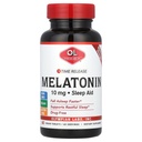 Olympian Labs Melatonin 10mg timp de eliberare cu vitamina B6 - comprimaturi de putere maximă - Drog-Free, susține somn odihnitor, somn de noapte - 60 comprimate Vegan (60 Servings)