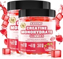 2 Pack Creatină Monohidrat Gume pentru bărbați și femei 120 CT - 5000 mg de Creatină Monohidrat pe servire - Creatură fără zahăr Chembable pentru forță musculară, musculare constructor, energie Boost