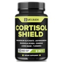 8in1 Cortisol Shield - Ashwagandha și Magneziu, Rhodiola Rosea, Lions Mane, Gingsen, și 3 Mai mult - Relaxare și sprijin de noapte odihnitoare și echilibru de spirit - 60 Conte