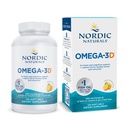 Nordic Naturals Omega-3D, Lemon Flavor - 120 Gels moi - 690 mg Omega-3 + 1000 UI Vitamina D3 - Ulei de pește - EPA & DHA - Suport imun, Brain & Heart Health, Oase sănătoase - Non-GMO - 60 Servings
