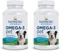 Nordic Naturals Omega-3 Pet, Nearomated - 120 Soft Gels - 330 mg Omega-3 Per Soft Gel - Ulei de pește pentru câini cu EPA & DHA - Promovează inima, pielea, haina, și sănătatea imună (Pachet de 2)