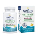 Nordic Naturals Ultimate Omega Plant Pe bază de vitamina D3+K2-60 Vegetarian Soft Gels - 1210 mg Omega-3s Plus 2000 UI D3 și 90 mcg K2 - Promovează sănătatea creierului - Non OMG - 30 Servings