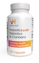 vH Essentials Probiotice pentru femeile cu prebiotice, Cranberry & Vitamina C - 120 capsule (60 de zile de aprovizionare) -Probiotice suport echilibru de curaj, Sănătate și tract urinar Sănătate pentru femei