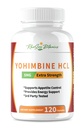 Yohimbine HCL Extract de scoarță Supliment suplimentar 5mg x 120ct Capsule Premium Fat Burner, Pierderea in greutate, Controlul apetitului, Suport masculin, Energie, și mai mult