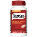 FiberCon Fiber Terapie acoperita Caplete, Fibra Insolubila sigura, simpla si confortabila pentru neregularitate intestinala, Relief constipatie confortabila fara gaz sau balonare, 140 Caplete