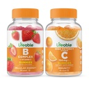 Complex de viață B + vitamina C 750mg, Gummie Bundle - mare Tasting, Supliment de vitamine, gluten gratuit, OMG-uri gratuit, masticabil