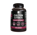 Ingrediente originale pure Citrat de calciu (365 capsule), fără magneziu sau umpluturi de orez, întotdeauna pur, Lab verificat
