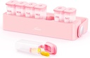 Organizator de pastile săptămânale cu mecanism de blocare, Travel Damp-Proof caseta pastile Caz 7 zile pentru a deține vitamine, uleiuri de pește, Suplimente, Organizator de medicamente interne transparente pentru buzunar, Pursa, BPA-Free