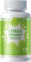 Citrus Bergamot 1400mg, 120 capsule -Citrus Bergamia - Ulei esential si Citrus Bioflavonoids - Suplimente naturale de sanatate cardiaca pentru femei si barbati - Pastile non-GMO