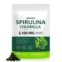 Tiuedu Spirulina Chlorella Softgels 300 Capsule, 17 în 1 Green Nutrient Blend Spirulina Chlorella Softgels,Rich in Plant Proteine, Vitamine, Clorofill, Easy to Take Softgel