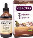 Amber NaturalZ Vibactra Immune Supplement Herbal Supplement pentru câini, pisici, păsări, porci de Guineea, și iepuri de companie Herbal Blend pentru sănătate generală 