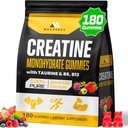 (180 Count) Creatina Monohidrat Gume pentru barbati si femei - Creatine Pre Workout Gumies for Muscle Builder, Muscle Force, Recovery, Endurance, Energy, Creatine for Women & Men, Vegan, Mixed Berry