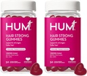 HUM păr puternic - gume de zi cu zi cu Biotin pentru a îmbunătăți creșterea părului - Fo Ti, Acid folic, zinc, vitamina B12 și PABA pentru a sprijini părul sănătos, piele și unghii pentru femei și bărbați (50 de zile de aprovizionare)