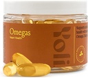 Yoli® - Omegas - Ulei de pește Omega 3 Supliment cu vitamina D3 - Capsule de ulei de pește cu EPA și DHA Omega 3 Acidi grași pentru suport de sănătate cardiacă