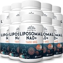 1600 mg Liposomal NAD Supliment, 98% Pure NAD+ Supliment, Absorbţie superioară, Alternative la Nicotinamidă Ribozid sau NADH la stimularea NAD+ pentru Aging Defense, Energie, Longevity, 600 Softgels