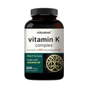 NaturaBell Vitamina K Complex - 300 Softgels - Livrează 2,600 mcg Vitamina K - Spectrum complet Bone & Heart Health Supplement - mare absorbţie K1 & K2 MK-4 & MK-7 *