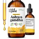 Drops lichid sălbatic și organic Ashwagandha - extract de rădăcină Ashwagandha calmant pentru relaxare - alimentare 1-Luna - Suplimente vegetale pentru femei și bărbați - Vegan, zahăr și alcool - 2 fl oz
