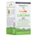 NaturasPlus PRO Longvida Curcumin 500 mg - 60 capsule - Promoveaza protectie radicala sanatoasa gratuit - non-GMO, Vegan & Gluten gratuit - 60 Serviri