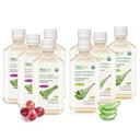 AloeCure Organic Aloe Vera Juice - 8 flacon pachet eșantion - struguri și aromă naturală, 8x500ml