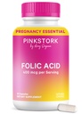 Pink Stork Folic Acid Supplement for Women – 400mcg, 30 Capsules