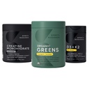 Sports Research® Organic Ananas Coconut Greens, Creatine Monohidrat & Vitamina D3 5000iu + Vitamina K2 100mg