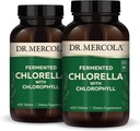 Dr. Mercola Fermentat Chlorella cu Clorofila, 90 Serviri (450 comprimate), 2 Sticle, Supliment Dieta, Sprijină Imun și Sănătatea Organului, Non OMG, NSF Certified