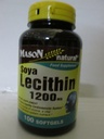 MASON NATURAL lecitină 1200 mg - Sistem cardiovascular sănătos, promovează sănătatea ficatului și a reproducerii, 100 Softgels
