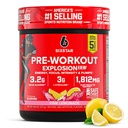 Șase stele Pre-Workout pulbere pentru bărbați și femei, Limonadă roz (30 Serviri) - Explozie Preworkout 2.0 Energy Powder Drink Mix cu Beta-Alanină și Cafeina - Sport Supliment de nutriție Produse