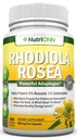 Rhodiola Rosea - 500 mg - 180 capsule Vegane - 3% Rosavin 1% Extract de salidomidă - Non-GMO - cu Pepper negru pentru absorbție îmbunătățită - 6 luni de aprovizionare - Supliment pentru energie și rezistență