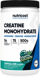 Nutricost Creatin monohidrat pulbere (explozie de coastă, 500 Gram) - Micronized Creatin Supplement - Vegan, OMG-free, Gluten Free