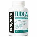 STAY ALIVE TUDCA Capsule 500mg, Sare bile de acid tauroursodeoxicolic, 90 Conte, Supliment gratuit non-GMO & Gluten pentru bărbați și femei