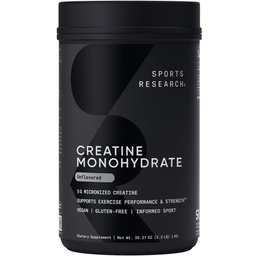Sport de cercetare Creatina Monohidrat - Gain Lean Muscle, Imbunatatirea performantei si forta si suport de recuperare antrenament - 5 g Micronited Creatina - 35,27 oz