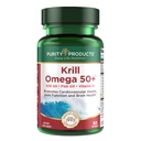 Produse de puritate Krill Omega 50 (Krill + ulei de pește Blend 1000mg + Astaxantină 500mcg + Fosfolipide 200mg + vitamina D 500 UI) - 60 Mini Softgels
