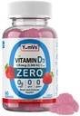 Yum-Vs - Vitamina D3 Gume cu Zero Zahăr pentru adulți și copii (125 mcg - 60 Conte) - Vitamina D Gummie fără zahăr - Vitamine Vegetarian Gummy pentru suport osos și sănătate imună - Vit D3 Vitamine Chembable