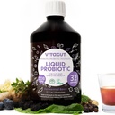 VITAGUT Probiotic lichid, Prebiotice si postbiotice 3-in-1 Organice, Probiotice live pentru femei si barbati - Probiotice pentru sanatate digestiva, 50 miliarde CFU, 19 plante aromatice fermentate, Vegan Probiotic pentru sanatate gutoasa