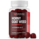 Gume Horny Goat buruieni cu vitamina B12 - energie, rezistenta si suport de performanta pentru sanatatea barbatilor - 60 Conte - Vegetarian-Friendly, non-GMO, Pectin-Based - Aroma de zmeura, 1 luna de aprovizionare