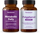 Pendulum Metabolic Daily & Polyfenol Booster Bundle - Patty Akkermansia Probiotic Supliment Blend pentru Îmbunătăţirea Metabolismului şi Cardio Health