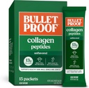 Bulletproof Colagen Peptide fără aromă Pachete cu pulbere, Pachet de 15, Proteina de colagen Fed Grass și Amino Acidi pentru Skin, Oase și Suport comun, Pasture Crescut, Fără Hormoni Adăugați