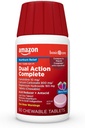 Îngrijire de bază Dual Acţiune Complete, Reductor acid masticabil Plus Antiacide tablete, Aroma Berry, Arsuri la stomac Medicina, Acid Indigestie Relief, 50 Conte