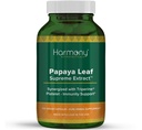 Harmony Nutraceuticals Papaya Leaf Supreme Extract de cea mai mare potenta Bioactivitate organica Dr. Gumman de grad clinic 120 Capsule Vegan synergized with Triperine