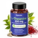L Theanine 200mg cu Saffron, GABA, Magneziu Glicinate & Vitamina B6, L-Theanin Supliment Advanced Complex Formula pentru Relaxare Mood & Stresssess Relief & Sleep Support, 60 Vegan Capsule